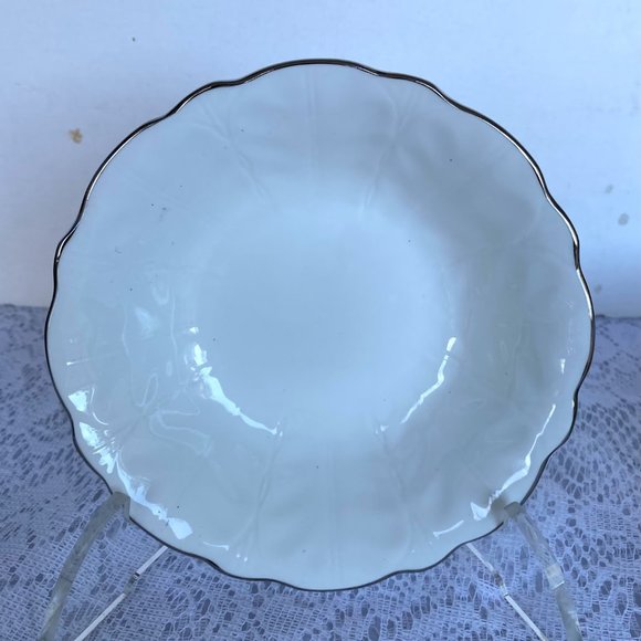 Aynsley, John England “Spring Crocus” Coupe Cereal Bowl, Platinum Trim - Picture 1 of 3